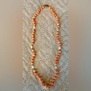 Salmon Coral Bead Necklace